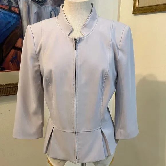 WHBM Women's Lilac Zip Front Jacket Size 12 - Picture 7 of 11